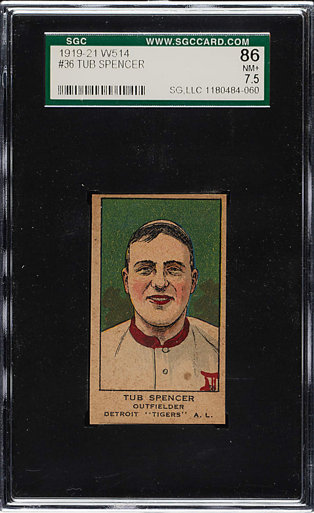 1920-1921 W514 #36 Tub Spencer SGC NM+ 86