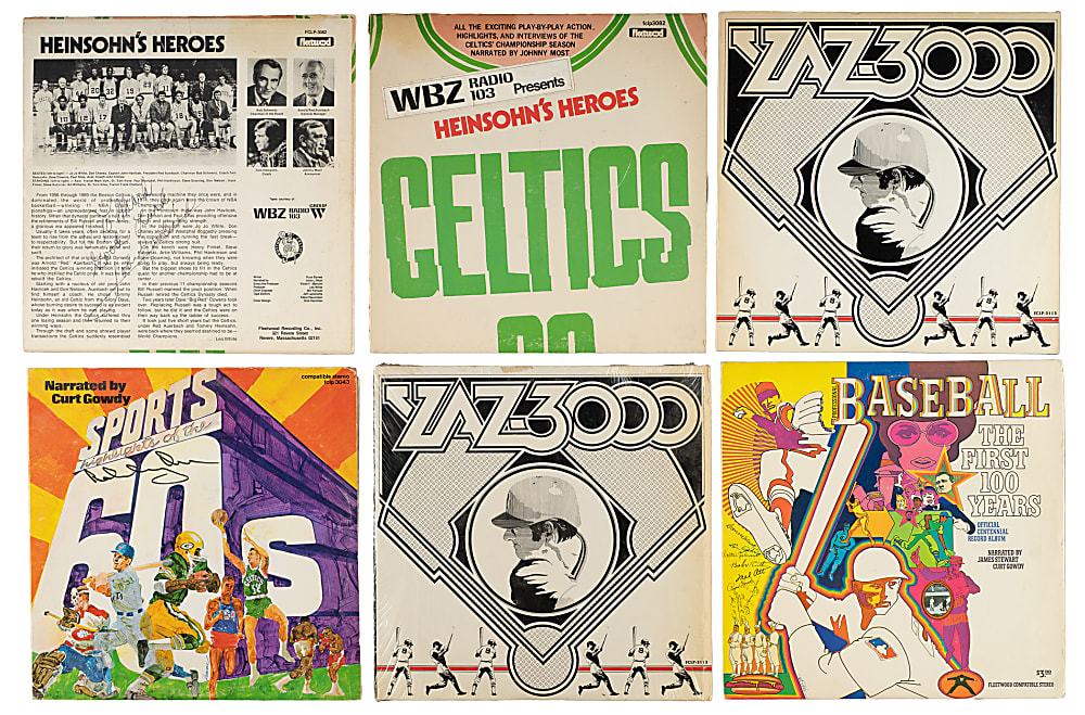 Circa 1970s Baseball, Hockey, and Basketball Record Album Collection (12) Including Six Signed Albums by John Havlicek and Ken Dryden