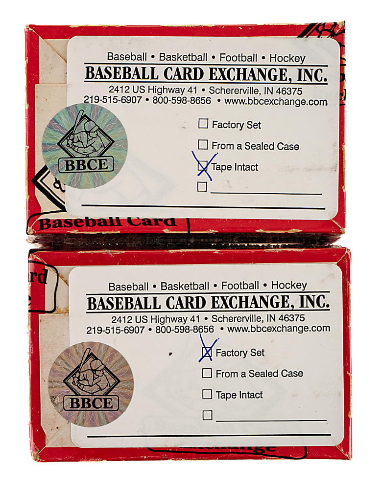 1986 Topps Traded Factory Box Set Pair - BBCE