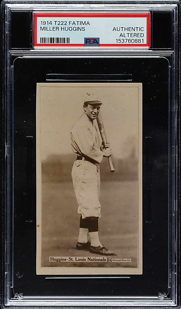 1914 T222 Fatima Cigarettes Miller Huggins PSA Authentic