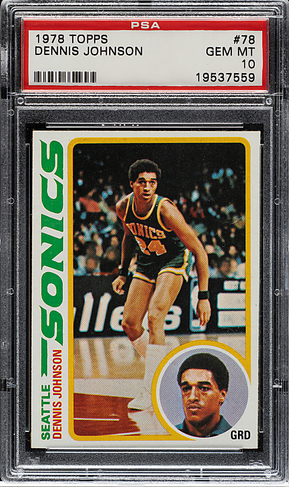 1978-1979 Topps Basketball #78 Dennis Johnson Rookie PSA GEM MINT 10
