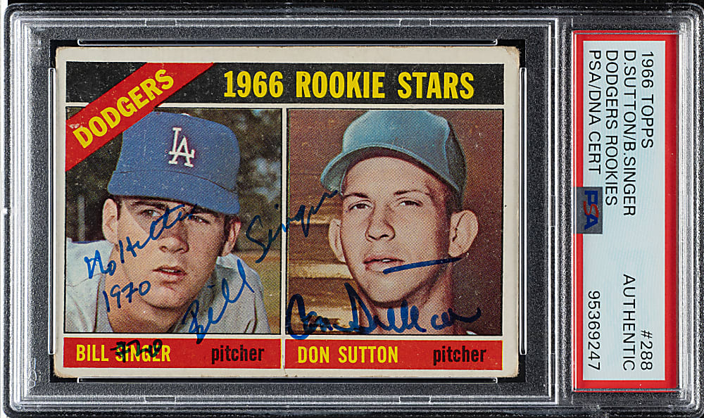 Signed 1966 Topps #288 Singer/Don Sutton Rookie - PSA/DNA