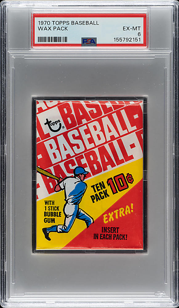 1970 Topps Unopened Wax Pack PSA EX-MT 6
