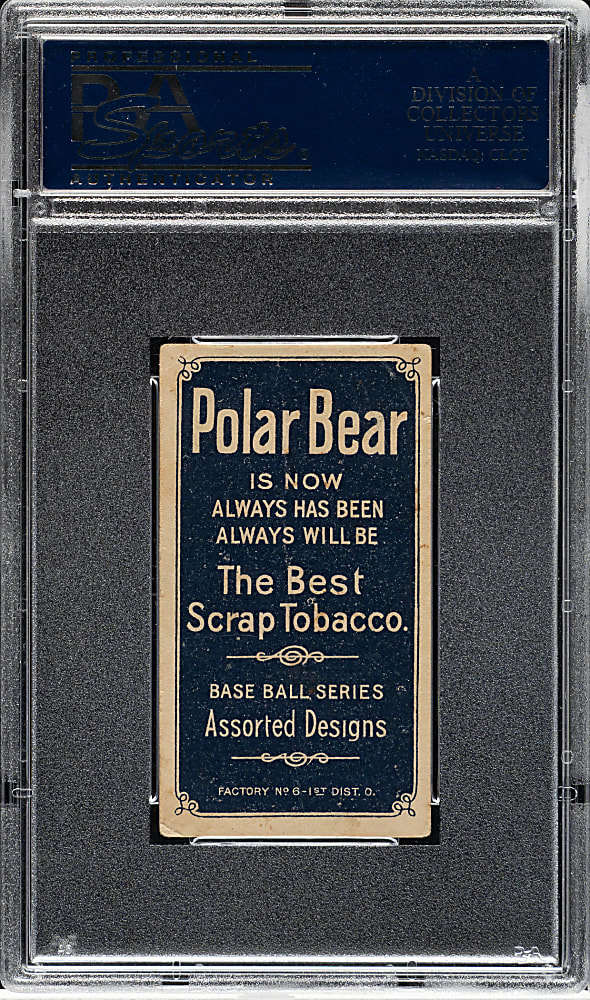 1909-1911 T206 White Border Roger Bresnahan with Bat PSA FAIR 1.5 - Polar Bear Back