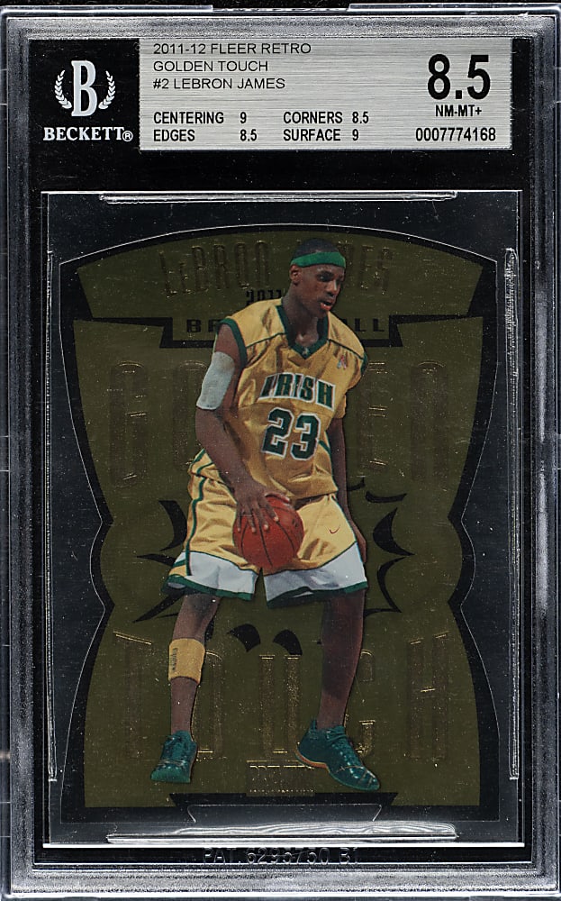 2011-2012 Fleer Retro Golden Touch Basketball #2 LeBron James BGS NM-MT+ 8.5