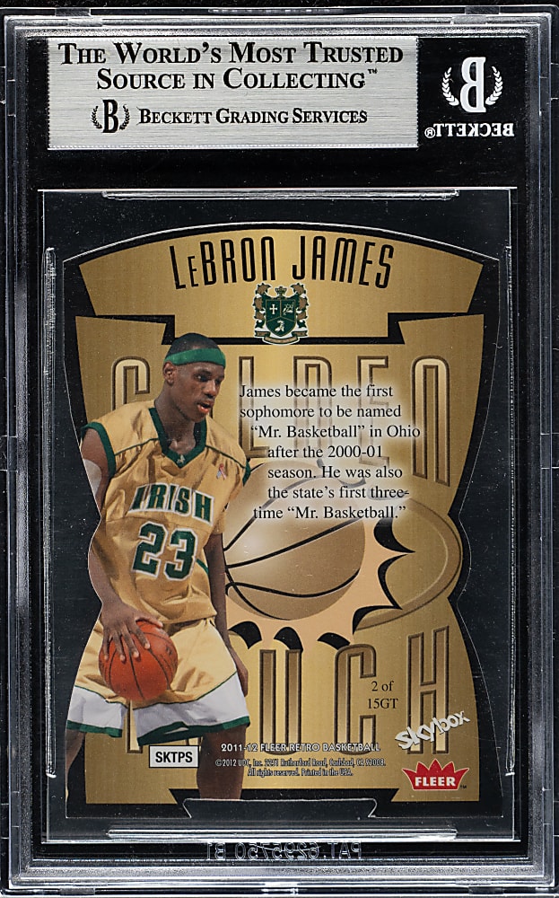 2011-2012 Fleer Retro Golden Touch Basketball #2 LeBron James BGS NM-MT+ 8.5