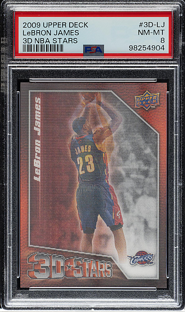 2009-2010 Upper Deck 3D Stars Basketball #3D-LJ LeBron James PSA NM-MT 8