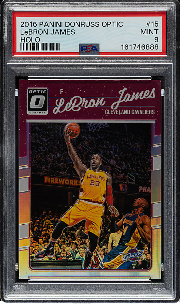 2016-2017 Panini Donruss Optic Basketball #15 LeBron James Holo PSA MINT 9
