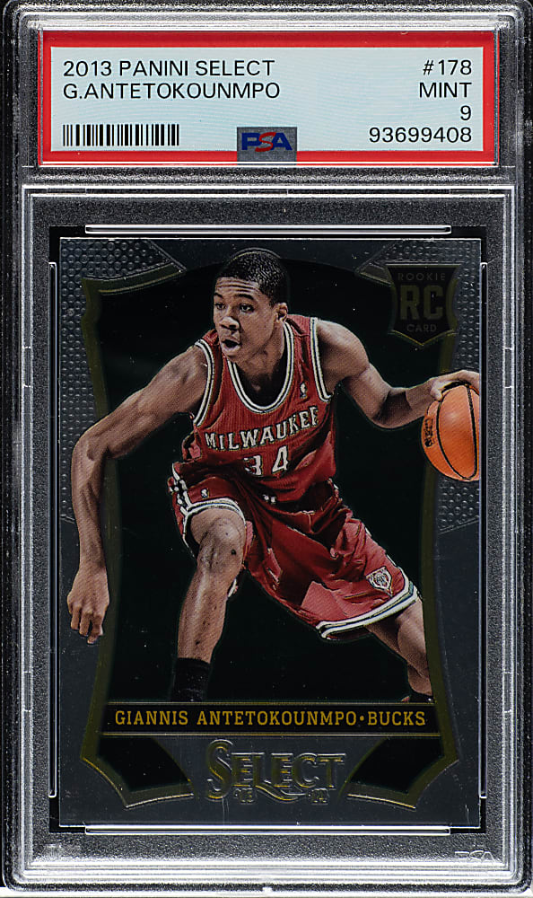 2013-2014 Panini Select Basketball #178 Giannis Antetokounmpo PSA MINT 9