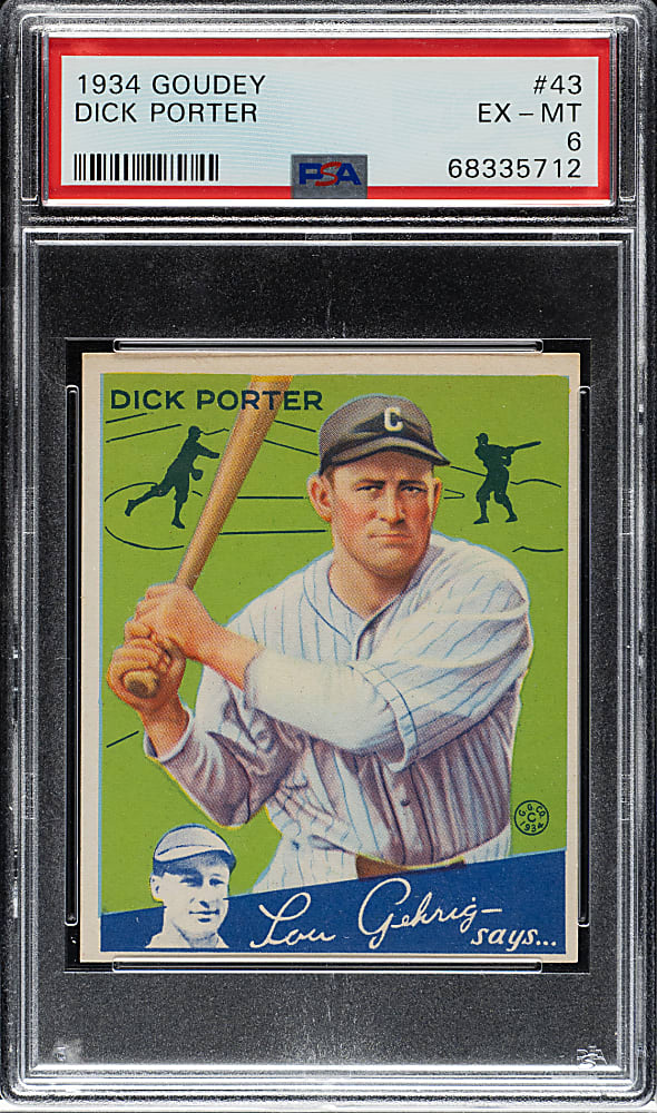 1934 R320 Goudey #43 Dick Porter PSA EX-MT 6