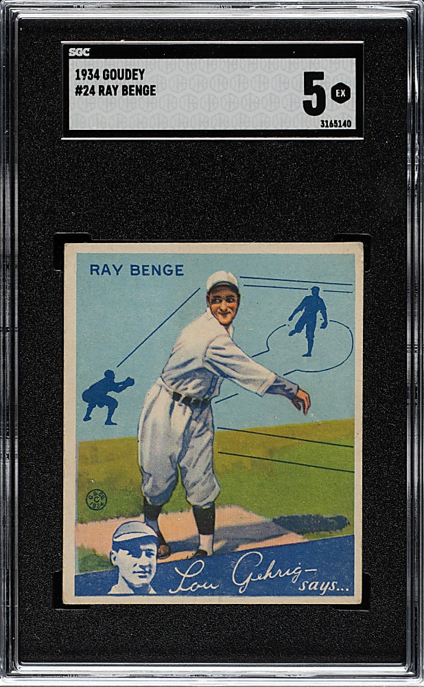1934 R320 Goudey #24 Ray Benge SGC EX 5
