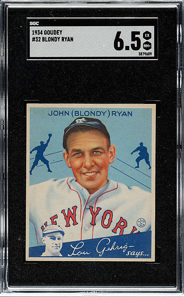 1934 R320 Goudey #32 Blondy Ryan SGC EX/NM+ 6.5