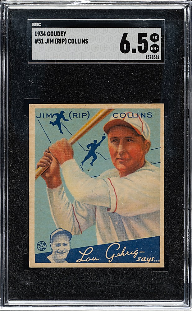 1934 R320 Goudey #51 Rip Collins SGC EX/NM+ 6.5