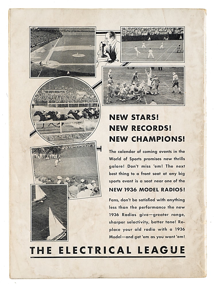 1935 All-Star Game Program