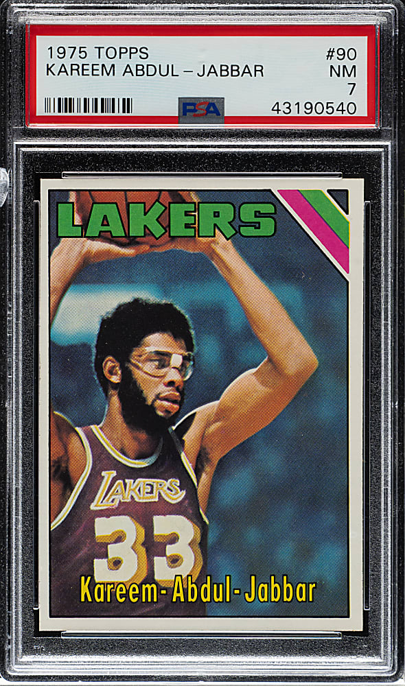 1975-1976 Topps Basketball #90 Kareem Abdul-Jabbar PSA NM 7