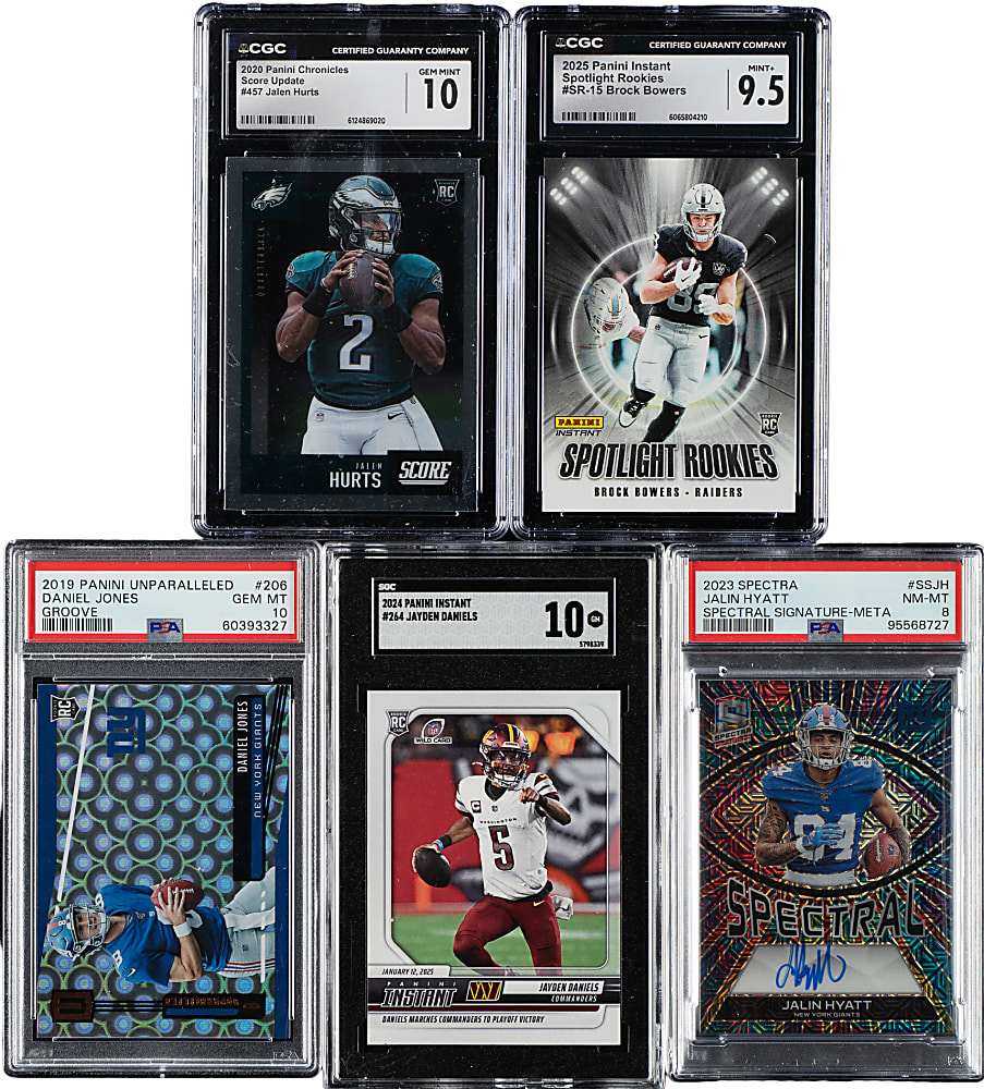 2018 to 2025 Panini and Donruss Football PSA-. SGC-, and CGC-Graded Collection (9)