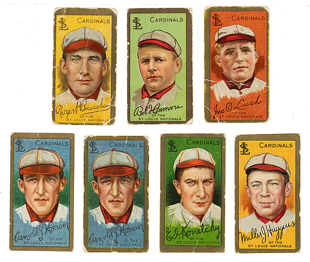 1911 T205 Gold Border Collection (7) Including Roger Bresnahan and Miller Huggins