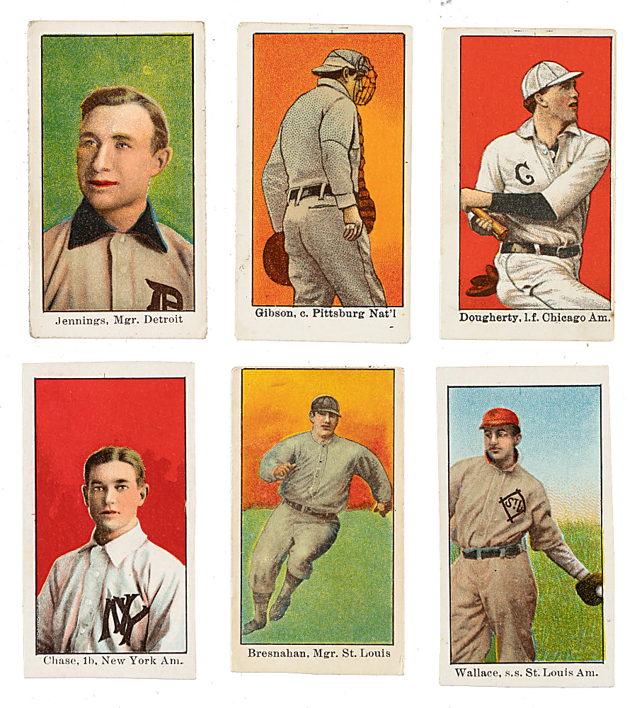 1909-1911 E90-1 American Caramel Collection (6) Including Roger Bresnahan and Hughie Jennings