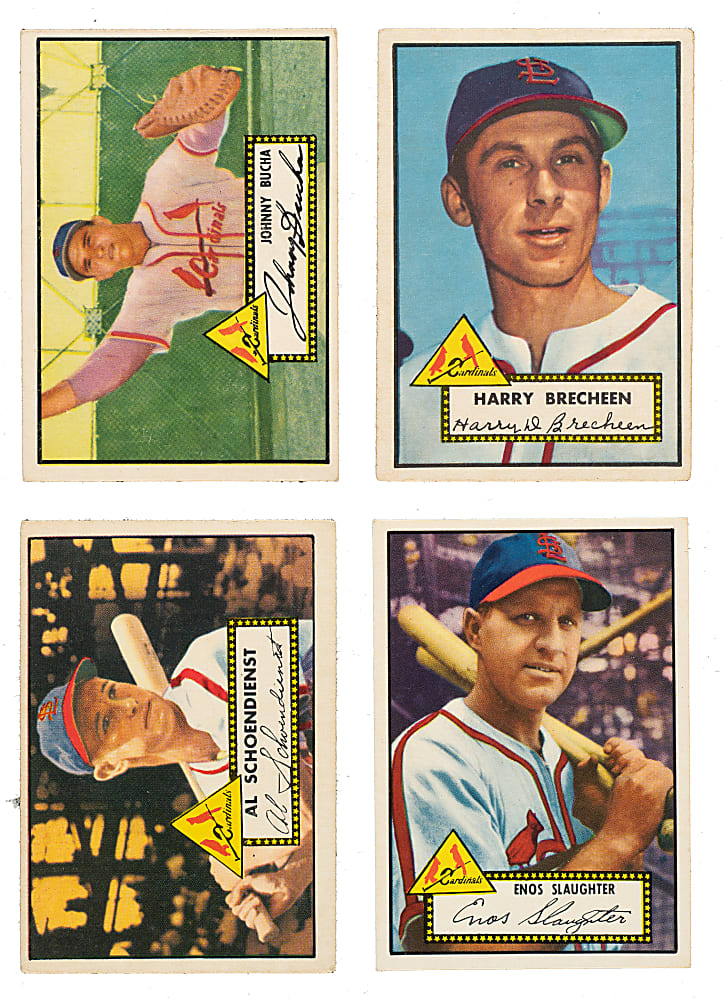 1952 Topps St. Louis Cardinals Collection (17) Including Enos Slaughter and Al Schoendienst