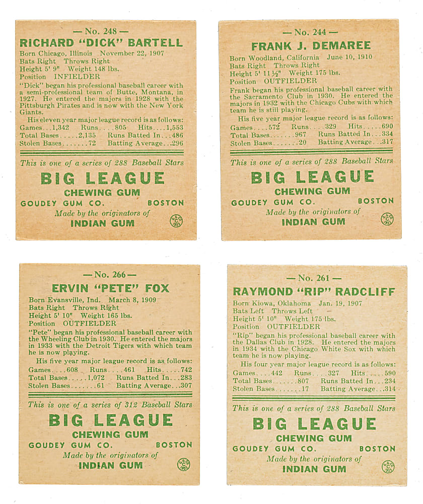 1938 R323 Goudey "Heads-Up" Collection (22)