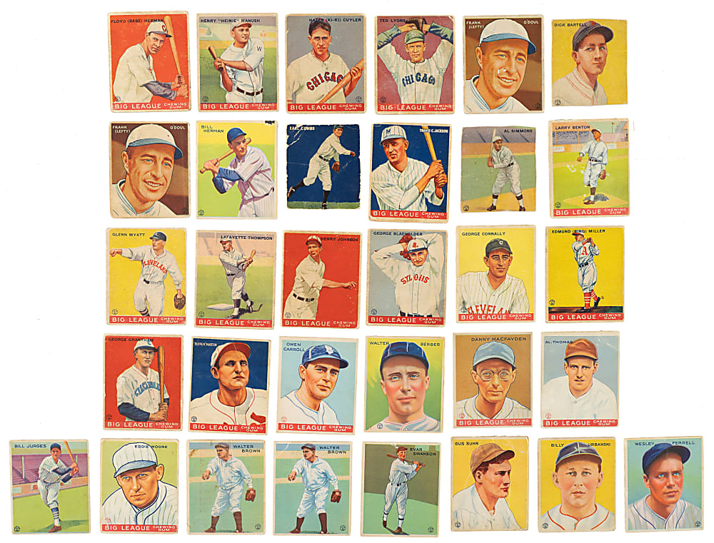 1933 R319 Goudey Collection (36) Including Bill Terry, Rogers Hornsby, and Vernon Gomez