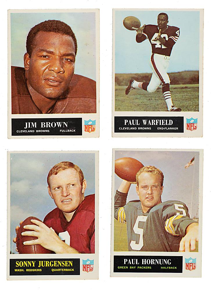 1965 Philadelphia Football Collection (105) Including Paul Wafield Rookie and Jim Brown