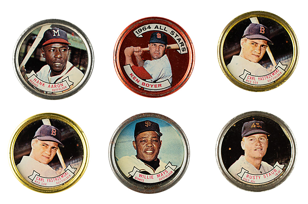 1964 Topps Coins Collection (23) Including Hank Aaron, Willie Mays, and Carl Yastrzemski