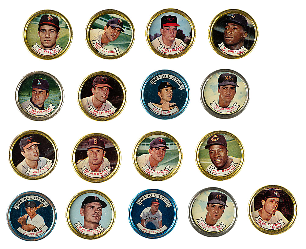 1964 Topps Coins Collection (23) Including Hank Aaron, Willie Mays, and Carl Yastrzemski