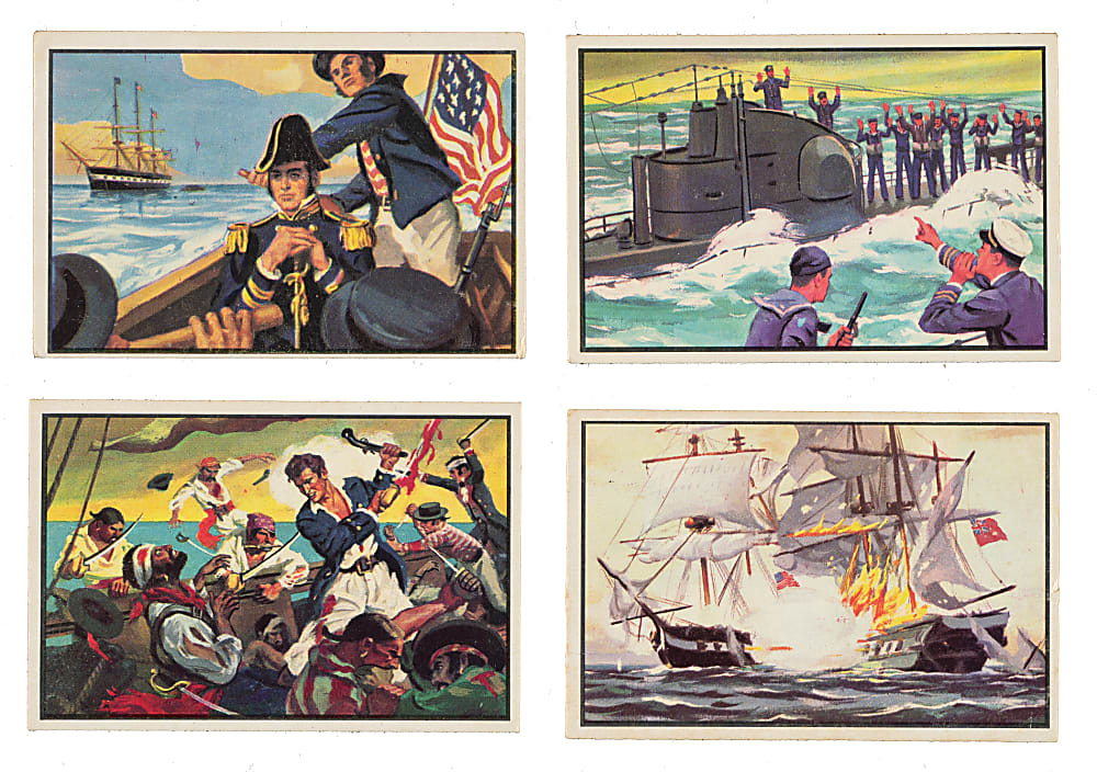 1954 Bowman "U.S. Navy Victories" Complete Set (48)