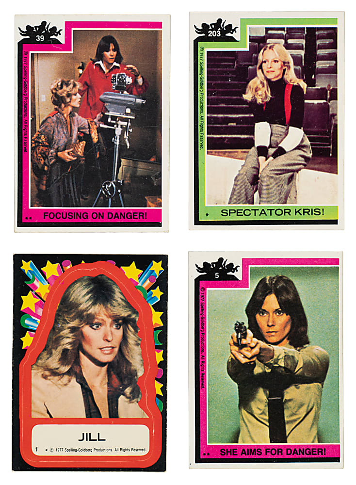 1977 Topps "Charlie's Angels" Series 1-4 Complete Set (253) Plus Complete Sticker Set (44)