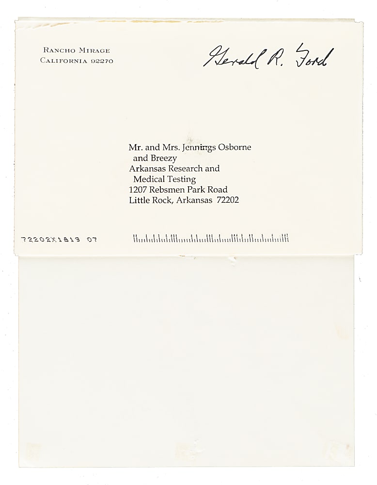 2000 Gerald Ford Signed Letter - JSA