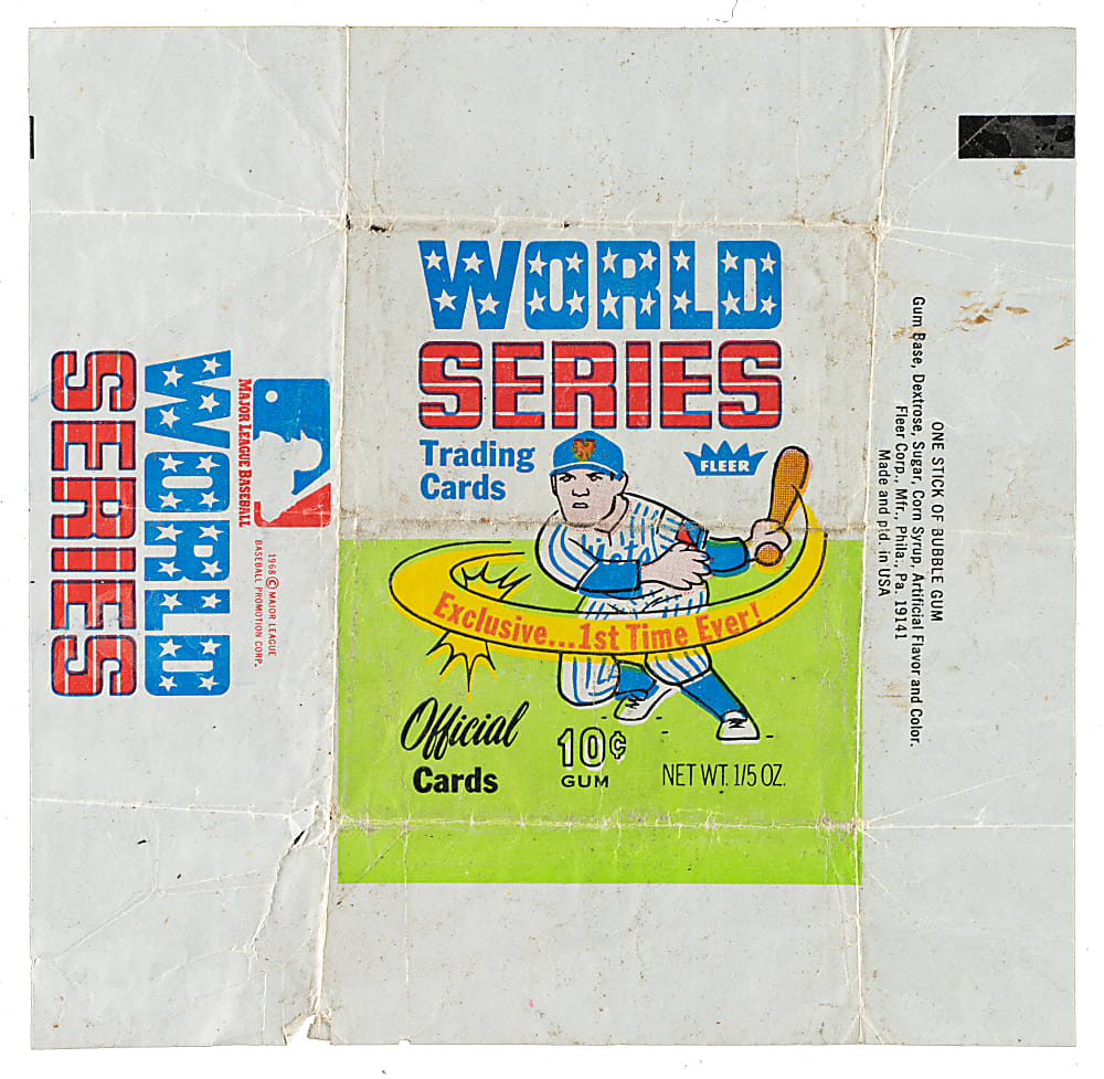 1970 and 1971 Fleer "World Series" Complete and Near-Complete Set Trio (3 Sets, 211 Cards) Plus Wrapper