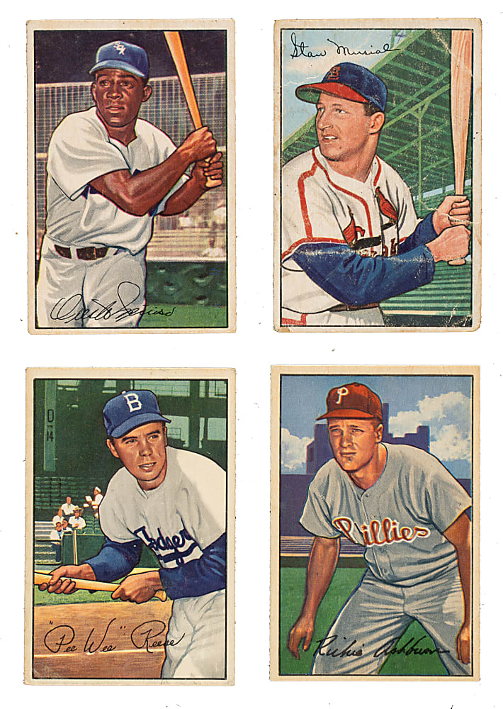 1952 Bowman Collection (274) Including Musial, Reese, and Minoso Rookie