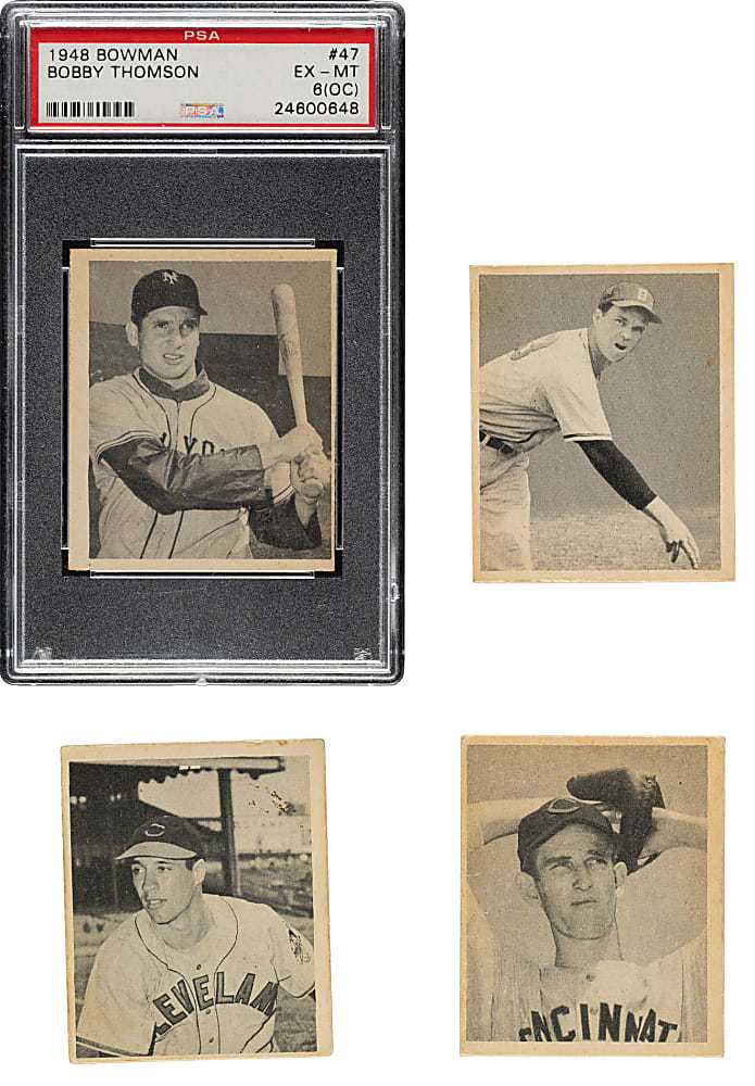 1948 Bowman Collection (15) Including Bob Feller and Two Johnny Sain Rookies