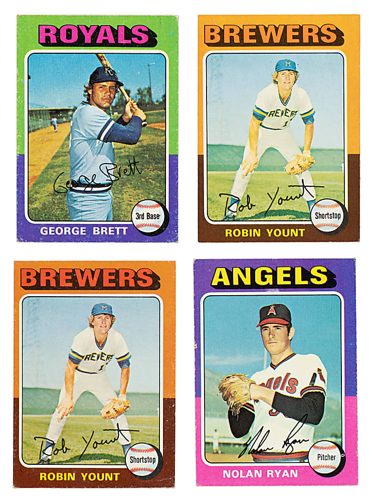 1975 Topps Near-Complete Set (623/660) Including Robin Yount and George Brett Rookies