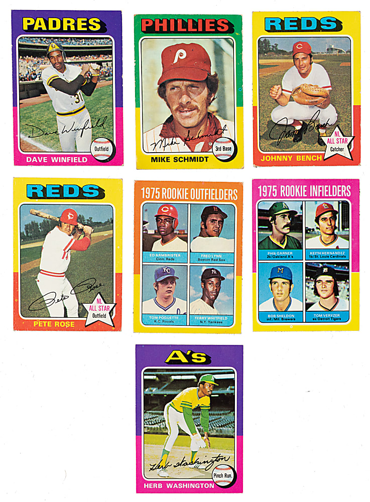 1975 Topps Near-Complete Set (623/660) Including Robin Yount and George Brett Rookies