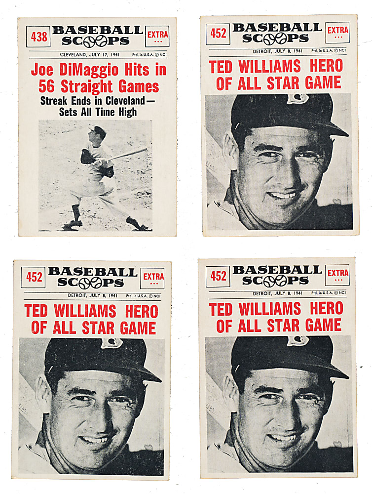 1961 Nu-Card Baseball Scoops Partial Set (55/80) Plus 38 Duplicates