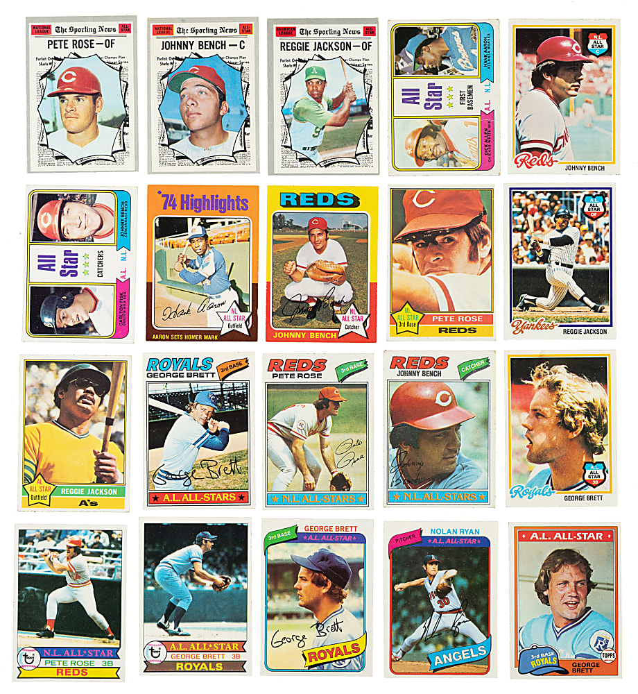 1970 to 1988 Topps All-Star Subset Complete Run (309 Cards)