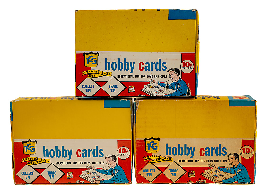 1962 Topps "Civil War News" Cello and Rack Pack Display Box Collection (4)