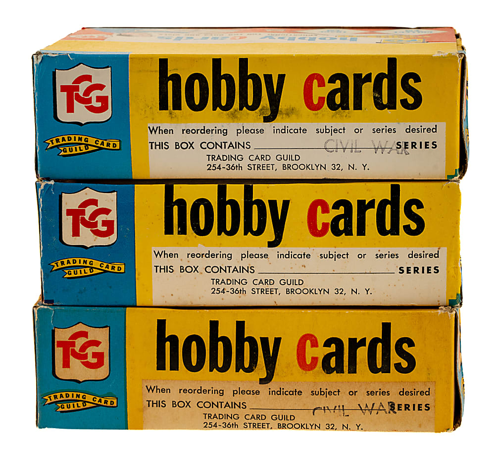 1962 Topps "Civil War News" Cello and Rack Pack Display Box Collection (4)