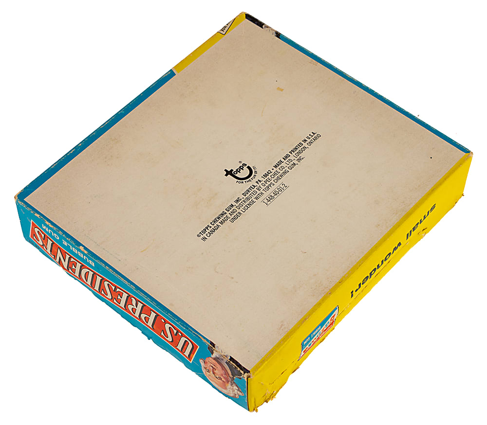 1972 Topps "U.S. Presidents" Display Box