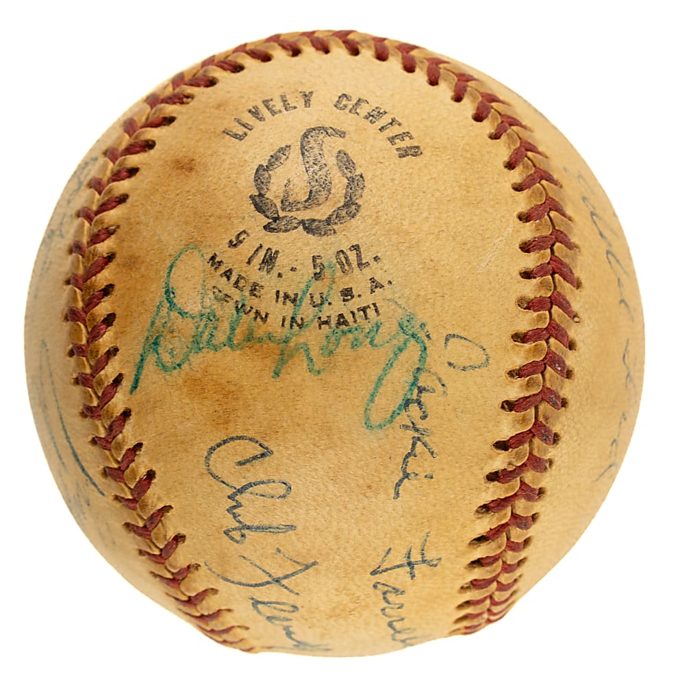 Hall of Fame and Stars Multi-Signed Baseball with Lloyd Waner, Lefty Grove, and Monte Irvin - JSA