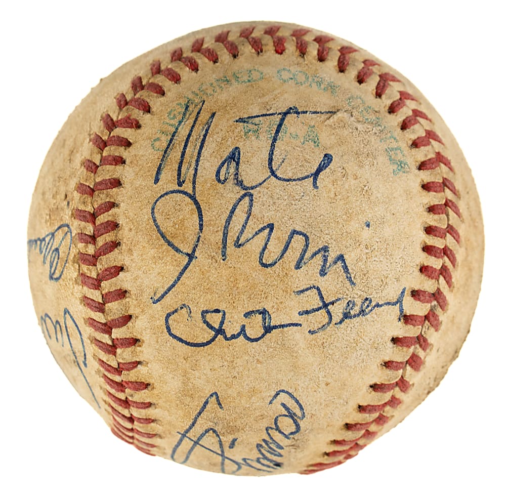 Hall of Fame and Stars Multi-Signed Baseball with Minnie Minoso, Vin Scully, and Monte Irvin