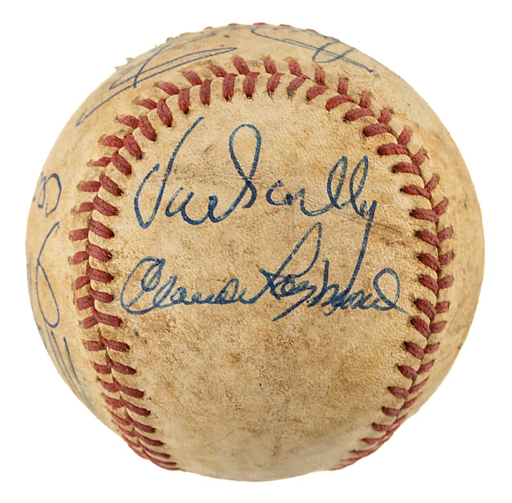 Hall of Fame and Stars Multi-Signed Baseball with Minnie Minoso, Vin Scully, and Monte Irvin