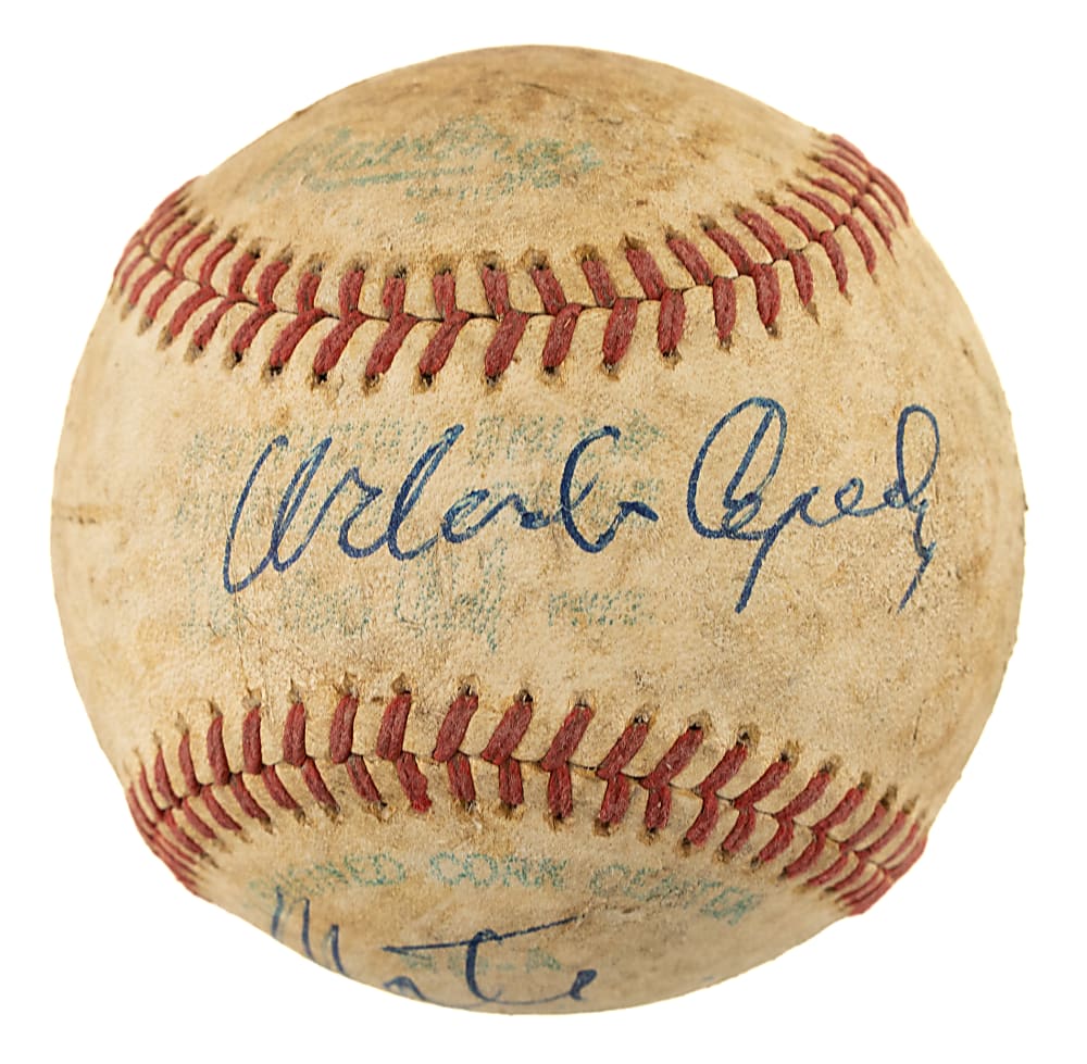 Hall of Fame and Stars Multi-Signed Baseball with Minnie Minoso, Vin Scully, and Monte Irvin