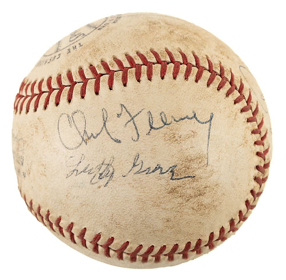 Hall of Fame and Stars Multi-Signed Baseball with Bert Blyleven and Lefty Grove