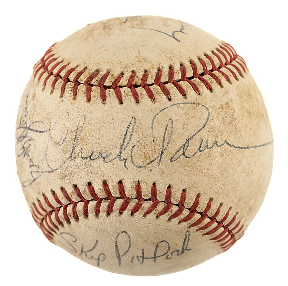 Hall of Fame and Stars Multi-Signed Baseball with Bert Blyleven and Lefty Grove