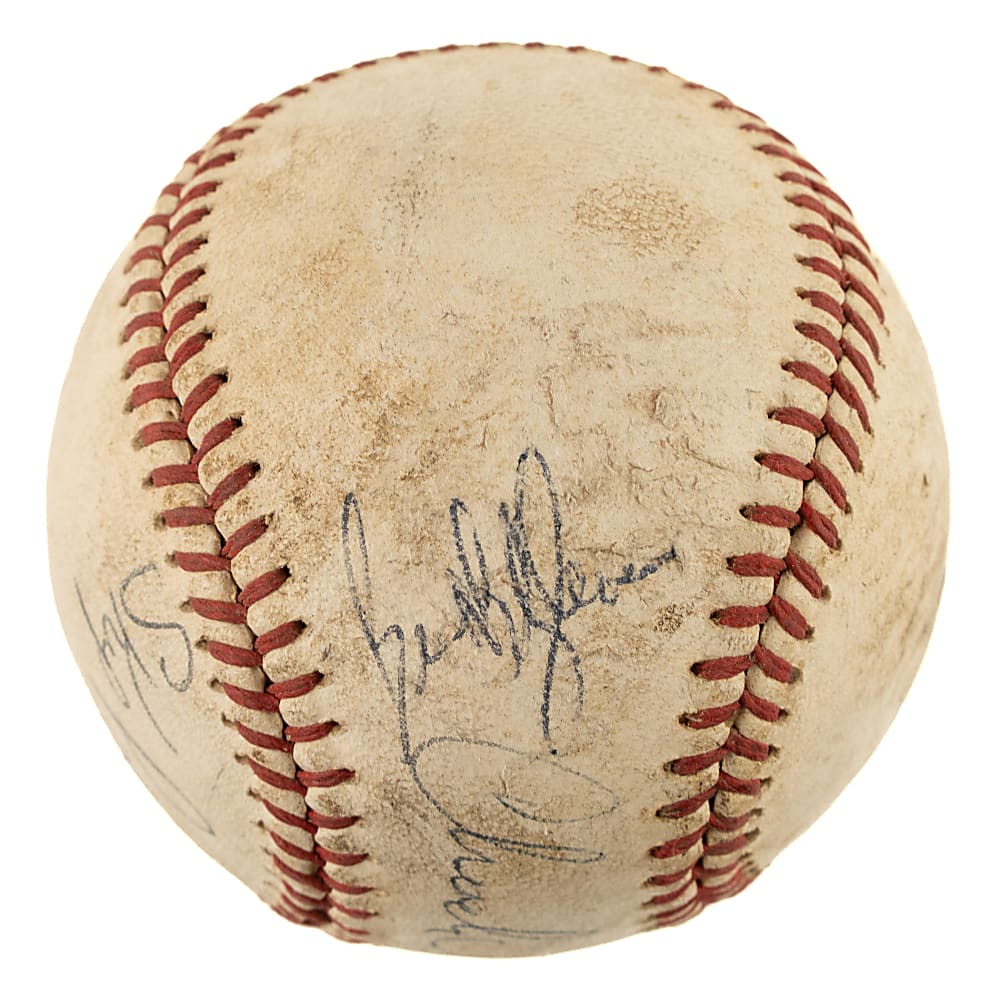 Hall of Fame and Stars Multi-Signed Baseball with Bert Blyleven and Lefty Grove