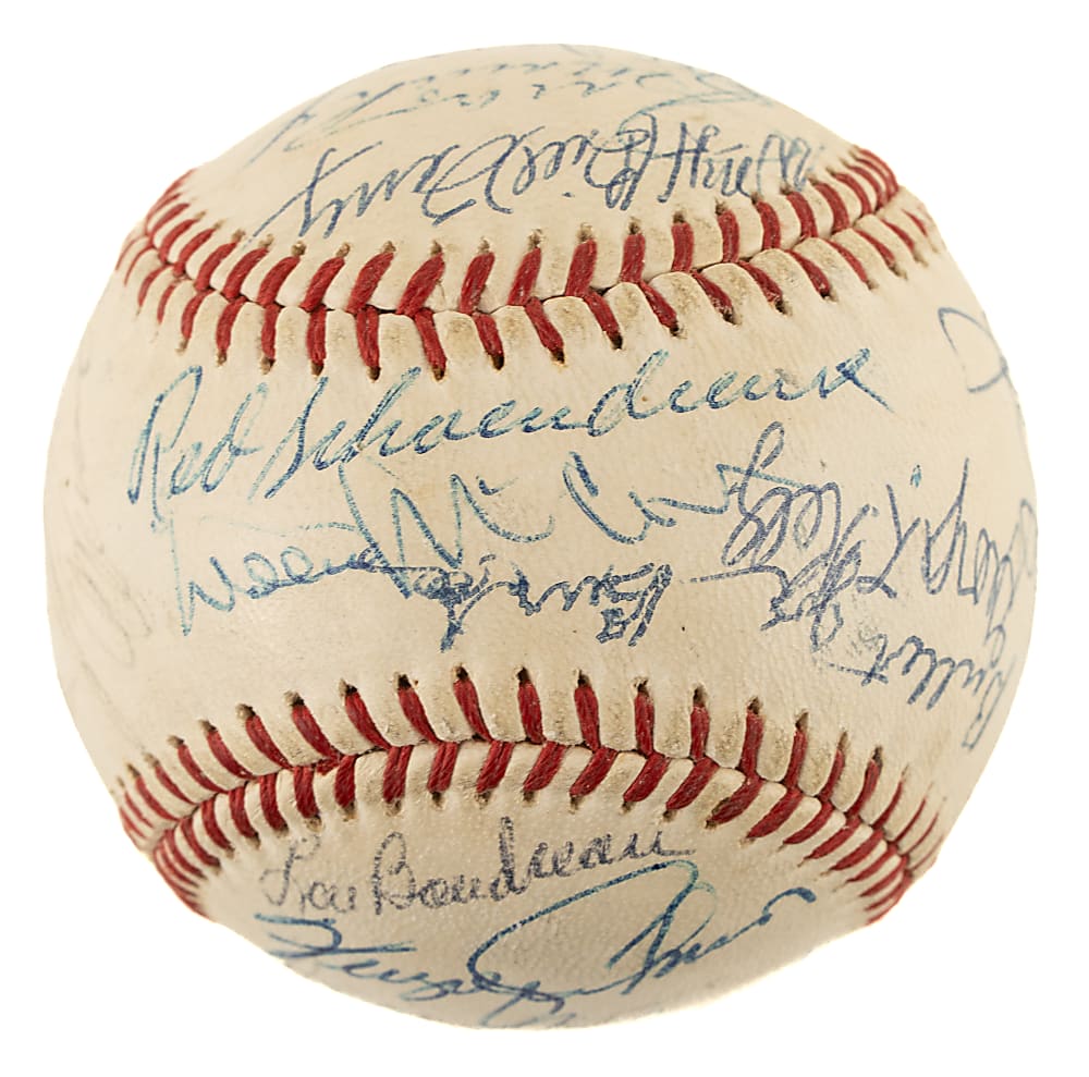 Hall of Fame and Stars Multi-Signed Baseball with Roberto Clemente, Jackie Robinson, and Hank Greenberg - JSA