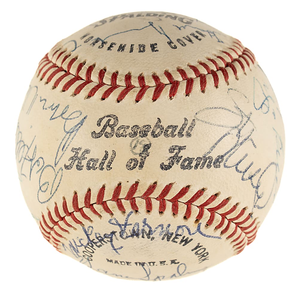 Hall of Fame and Stars Multi-Signed Baseball with Roberto Clemente, Jackie Robinson, and Hank Greenberg - JSA